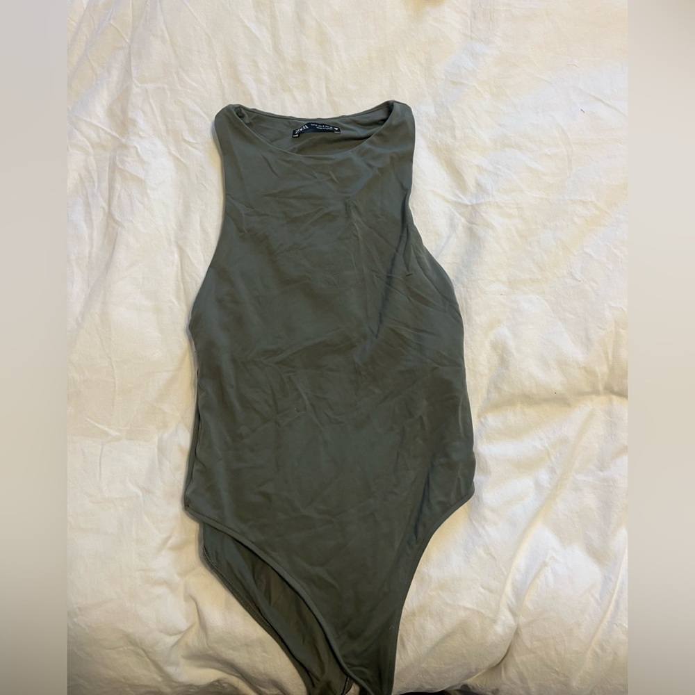 Zara green bodysuit size small